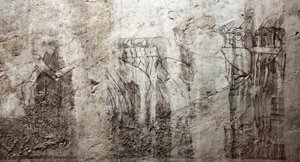Oude Egyptische kunst: onvoltooide tekeningen in het graf van vizier Ramose door Egyptian 18th Dynasty