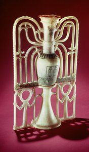 Floraal zalfpotje, uit het graf van Toetanchamon (ca. 1370-1352 v.Chr.) Nieuwe Koninkrijk
