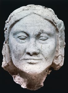 Hoofd van een oude vrouw, Amarna Periode door Egyptian 18th Dynasty