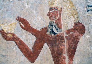 Beschilderd reliëf, Dodentempel van Hatsjepsoet, Deir el-Bahri, Luxor, Thebe (Unesco Werelderfgoedlijst) door Egyptian 18th Dynasty