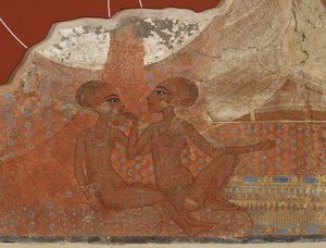 Prinsessen fresco, Egyptisch, Nieuwe Rijk, 18e Dynastie, c.1555-1337 v.Chr.