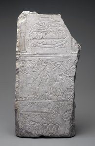 Reliëf van rouwenden en begrafenisgerechten, Nieuwe Koninkrijk, ca. 1340 v.Chr. door Egyptian 18th Dynasty