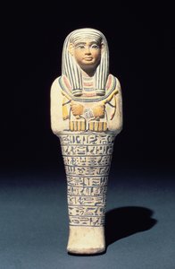 Shabti van Sati, mogelijk uit Saqqara, Nieuwe Rijk (polychrome faience) door Egyptian 18th Dynasty