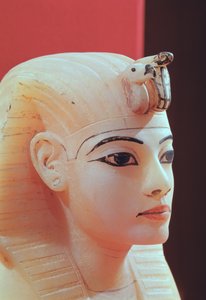 Stopper van een van de canopische urnen, uit het graf van Toetanchamon door Egyptian 18th Dynasty