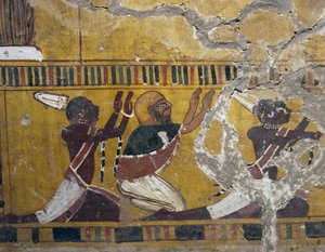 De onderworpen volkeren, Nubiërs, Libiërs en Aziaten, schilderij uit het Graf van Amenhotep III in Thebe, Egyptische beschaving, Nieuwe Rijk, 18e Dynastie door Egyptian 18th Dynasty