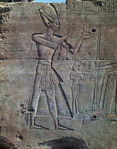 Thutmose III, reliëf, Tempel van Amon, Karnak Tempelcomplex (Unesco Werelderfgoedlijst) door Egyptian 18th Dynasty