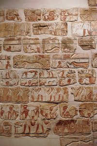 Muur van Achnaton, Nieuwe Rijk, 18e Dynastie door Egyptian 18th Dynasty
