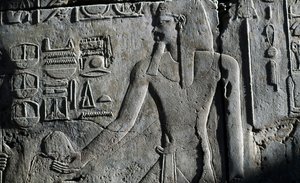 Bas-reliëf, Tempel van Luxor, Luxor, Thebe (UNESCO Werelderfgoed)