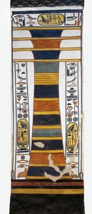 Egypte, Thebe, Luxor, Vallei der Koninginnen, Graf van Nefertari, Djed-pilaar die de ruggengraat van Osiris voorstelt met daarin beenmerg van wederopstanding, uit de 19e dynastie