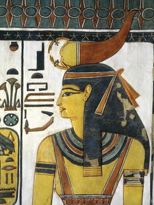 Egypte, Thebe, Luxor, Vallei der Koninginnen, Graf van Nefertari, Vestibule, Muurschilderingen, Godin Selket door Egyptian 19th Dynasty