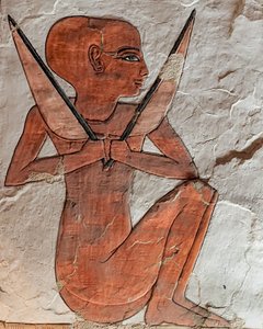 Naos godheid, uit het Graf van Nefertari, Nieuwe Koninkrijk (muurschildering) door Egyptian 19th Dynasty