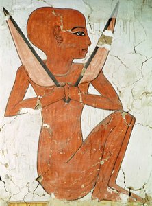Naos godheid, uit het Graf van Nefertari, Nieuwe Koninkrijk (muurschildering) door Egyptian 19th Dynasty
