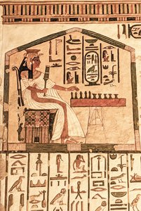 Nefertari speelt senet door Egyptian 19th Dynasty