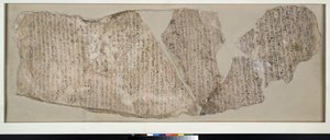 Ostracon, beschreven in hiëratisch in zwart en rood met een groot deel van het verhaal van Sinuhe
