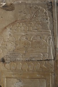 Reliëf, Tempel van Ramses II, Abydos, Egypte, Egyptische beschaving, Nieuwe Koninkrijk, Dynastie XIX