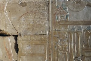 Reliëf, Tempel van Ramses II, Abydos, Egypte, Egyptische beschaving, Nieuwe Koninkrijk, Dynastie XIX (foto)