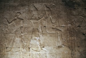 Reliëf, Tempel van Seti I, Abydos, Egypte, Egyptische beschaving, Nieuwe Koninkrijk, Dynastie XIX