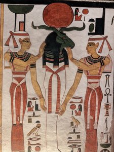 Vallei der Koninginnen, Graf van Nefertari (muurschildering) door Egyptian 19th Dynasty
