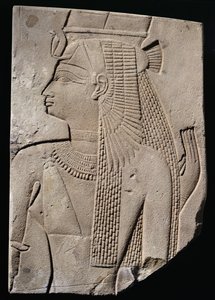 Reliëf van een goddelijke gemalin, Late Periode, c.780-656 v.Chr.