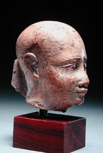 Mannelijk Hoofd, c.350 v.Chr. (kalksteen) door Egyptian 30th Dynasty