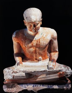 Zittende schrijver, uit Gizeh Egypte 2575 v.Chr., dynastie IV door Egyptian 4th Dynasty