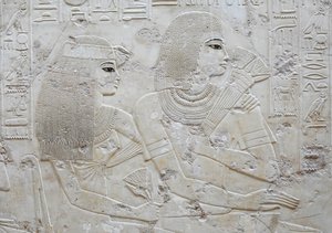 Amenhotep en zijn vrouw May, graf van Ramose door Egyptian Egyptian