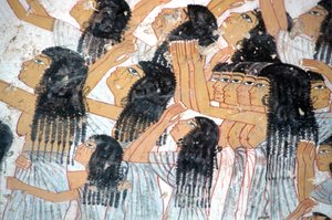 Rouwende vrouwen in begrafenisstoet, Tomb of Ramose, Vallei der Edelen, Thebe