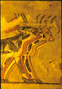 Oud Egypte, Muurschildering, Graf van Sennufer, Graf van de Edelen, Thebe door Egyptian Egyptian
