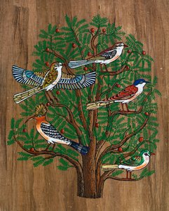 Egyptische kunst, Egyptisch papyrus: Vogels op een boom