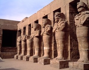 Egyptische oudheid: uitzicht op de tempel van Karnak. Egypte
