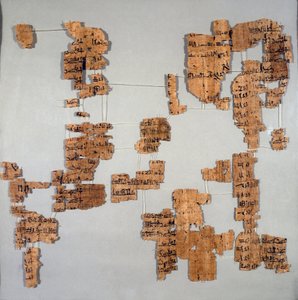Egyptische oudheden: fragmenten van de papyrus bekend als de Koninklijke Canon of 