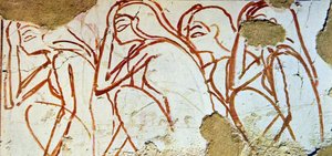 Egyptische grafmuurschildering