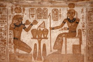 De grote tempel van Abu Simbel door Egyptian Egyptian