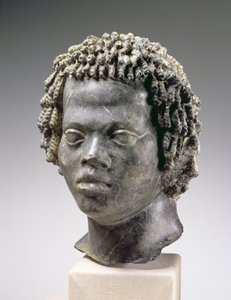 Hoofd van een Zwarte Man, laat tweede eeuw v.Chr. door Egyptian Ptolemaic Period