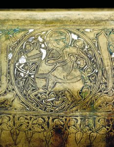 Detail van een Mamluk kom, ca. 1351