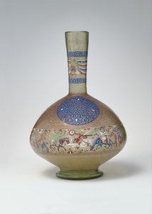 Geëmailleerde en vergulde fles, c.1270-99 (glas)