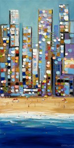 Kleurrijk stadsstrand door Ekaterina Ermilkina