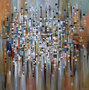Levendige abstracte stad door Ekaterina Ermilkina