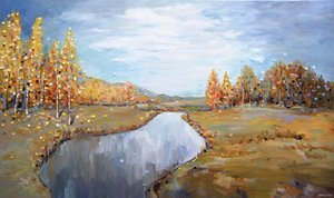 Het bruisende Fall River door Ekaterina Ermilkina