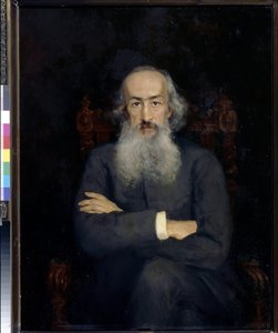 Portret van de historicus Konstantin Bestoejev Rioumine door Ekaterina Sergeevna Zarudnaya Kavos