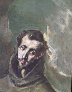 San Bernardino da Siena door El (1541 1614) Greco