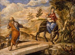 De vlucht naar Egypte door El Greco