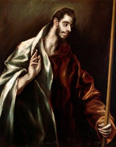 Apostel Sint Thomas. Schilderij door Domenikos Theotokopoulos, genaamd El Greco (1540-1614) door El Greco