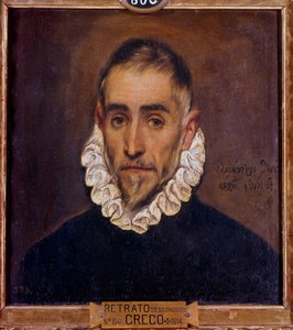 Portret van een heer Schilderij door Domenikos Theotokopoulos genaamd El Greco (1541-1614) 1604 Zon. 0,64 x 0,51 m Madrid, Prado Museum door El Greco