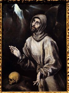 Sint Franciscus van Assisi ontvangt stigma (detail)