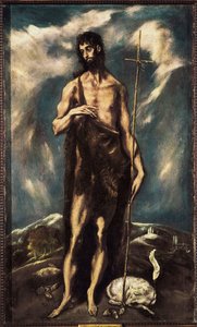 Sint Johannes de Doper, c. 1600-05 door El Greco