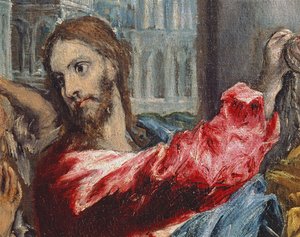Christus verdrijft de handelaars uit de tempel (detail)