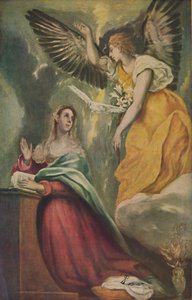 Mariae Verkundigung, De Annunciatie, c1595 - 1600, 1938 door El Greco