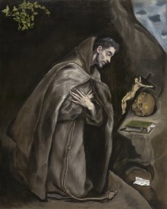 Sint Franciscus Knielend in Meditatie, 1595-1600