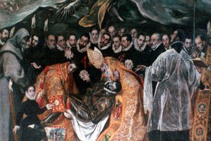De Begrafenis van Graaf Orgaz (detail), 1586-1588 door El Greco